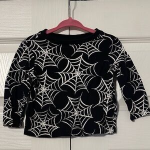 Black Spider Web Kids Shirt